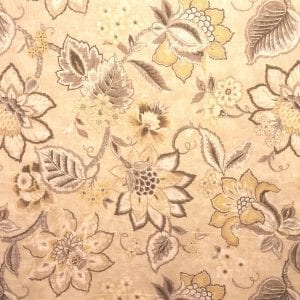 Brighton Blossom - Flax - Discount Designer Fabric - fabrichousenashville.com