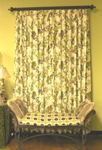 Pattern drapes in foyer, the fabric house, custom window treatments, buy fabric online, fabric store