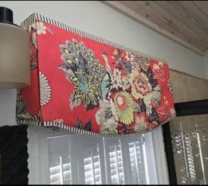 Flowers on Red Decorator Fabric - Custom Window Treatments Online | Nashville, TN
