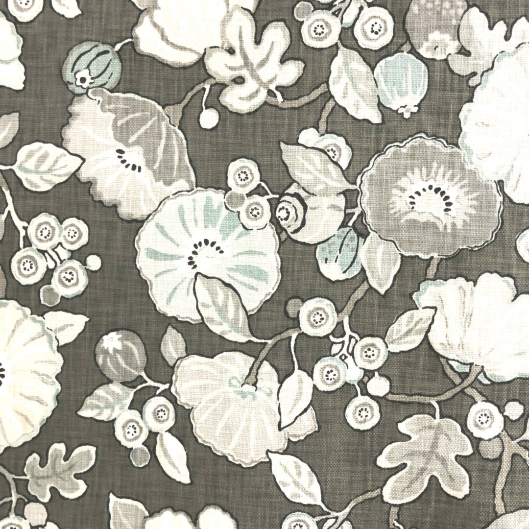 Hip Floral - Charcoal - Discount Designer Fabric - fabrichousenashville.com