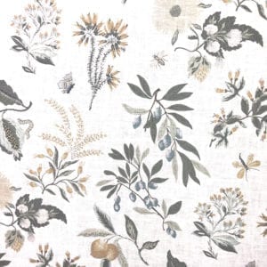 Fleur Botanical - La Mer from The Fabric House, online fabric store, buy fabric online, decorator fabric, designer fabric.