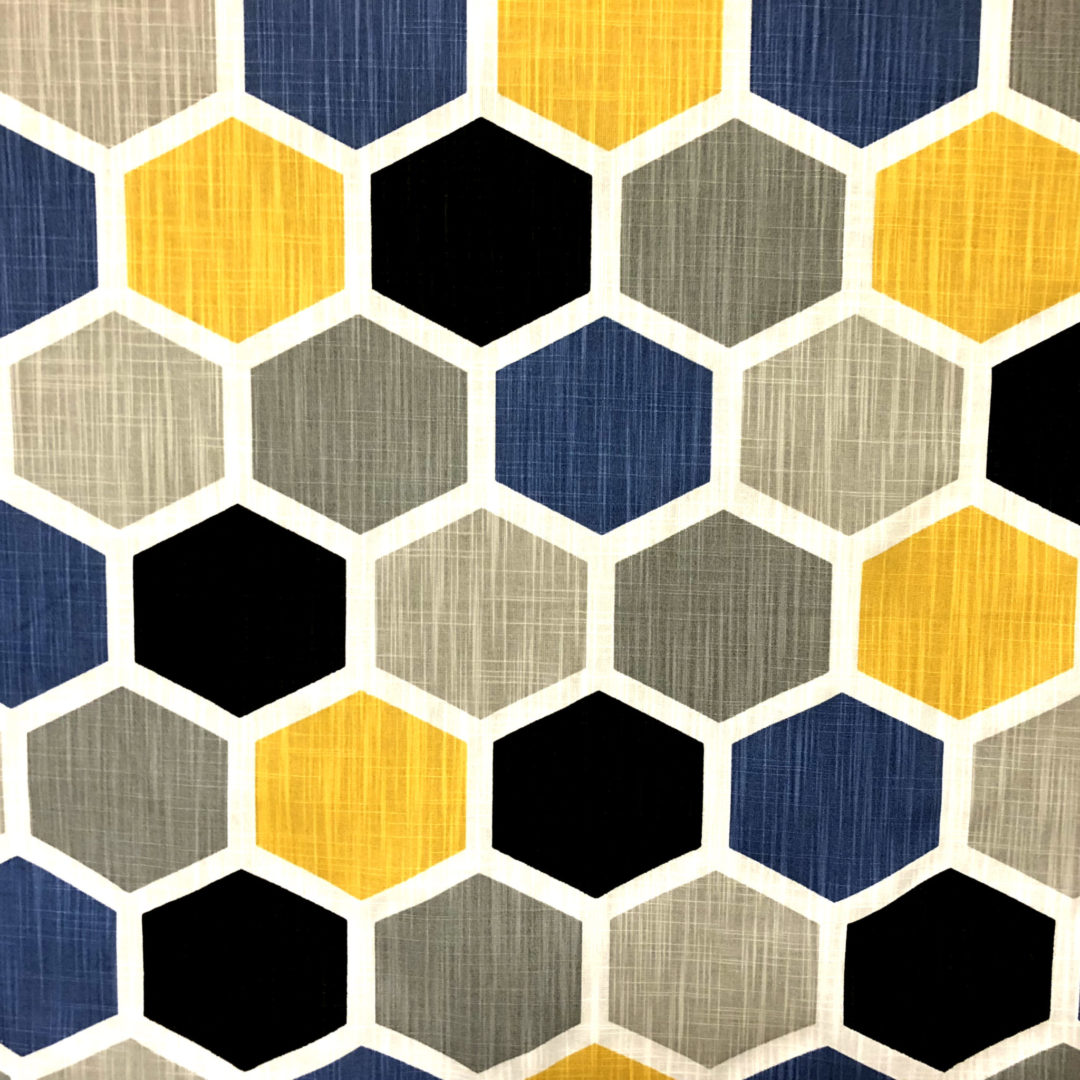 Hexagon - Brazilian Yellow - Discount Designer Fabric - fabrichousenashville.com