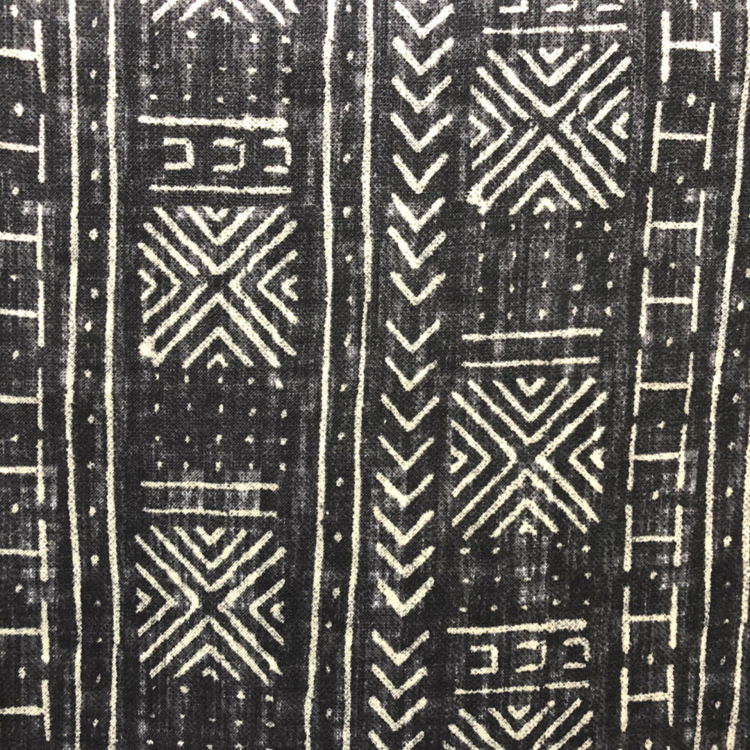 Beautiful Black & White Mali Mud Cloth Fabric