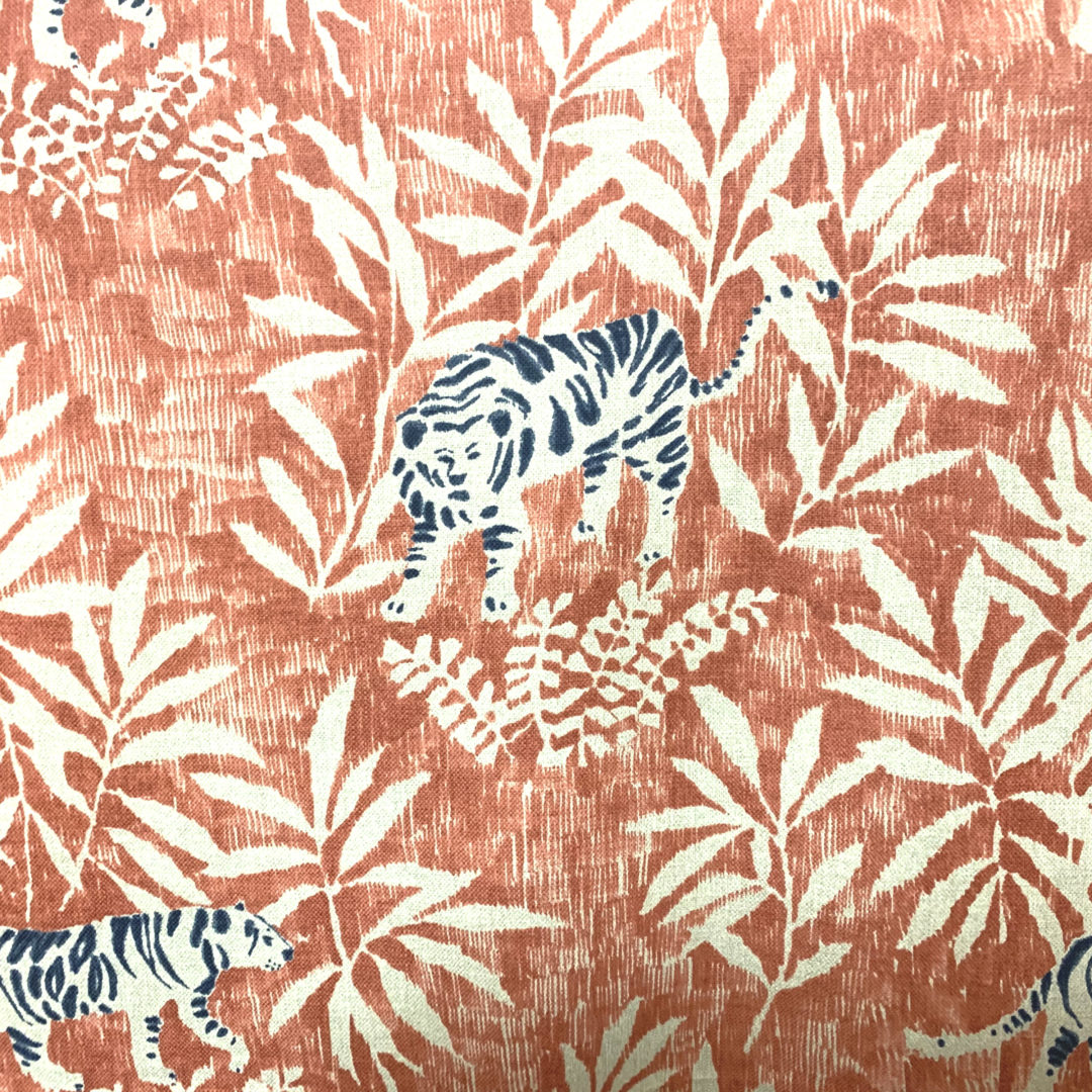 Le Tigre - Antique Red - Designer Fabric from the Best Online Fabric Store