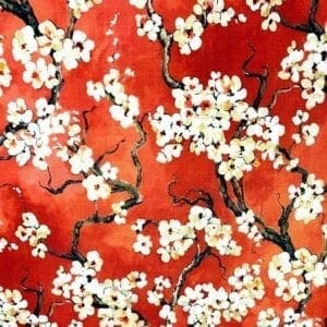 Sakura - 318 Persimmon- Designer Fabric from Online Fabric Store