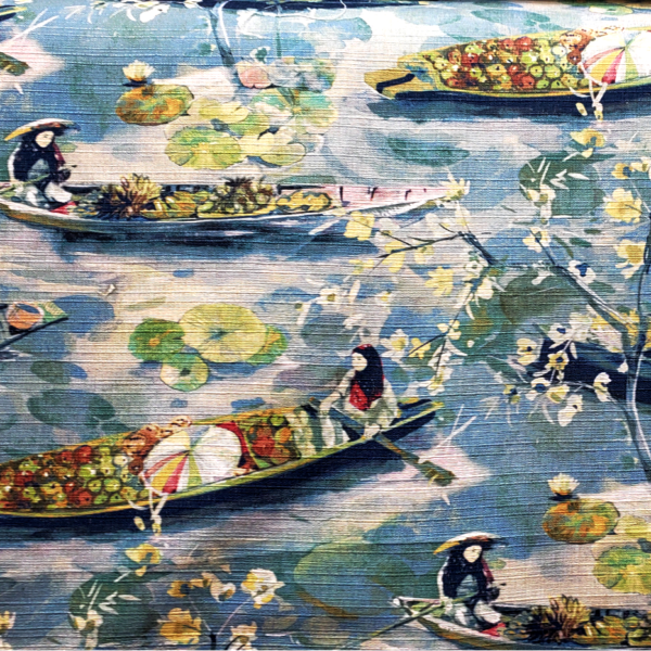 Bangkok - River- Designer Fabric from Online Fabric Store