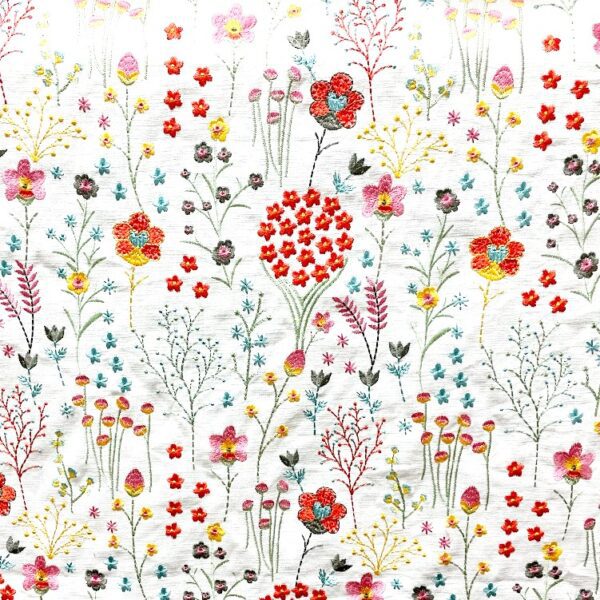 Floral Feast Embroidery - Spring - Designer Fabric from Online Fabric Store