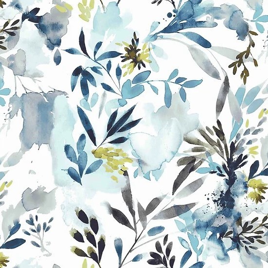 Sprigs - Blue Wave - Designer Fabric from Online Fabric Store