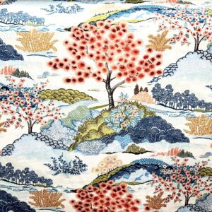 Yuhua - Coral - Designer Fabric from Online Fabric Store