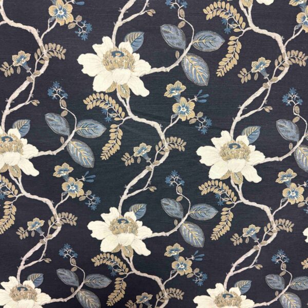 Laurel - Navy - Designer Fabric from Online Fabric Store